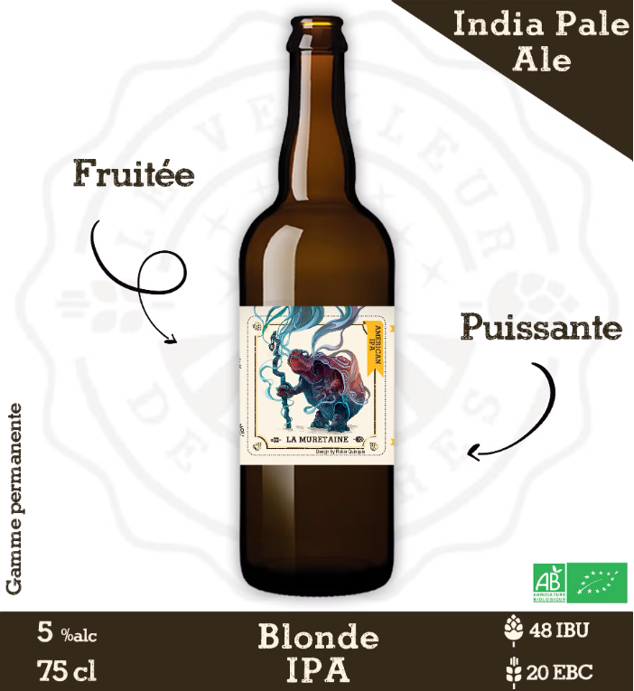 Bière Artisanale La Galéjade 33cl - Blonde BIO - Brasserie La Barbaude