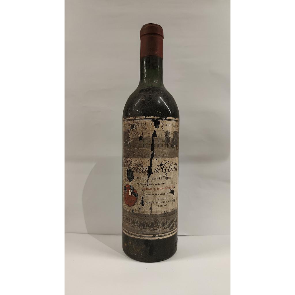 Chateau de Clotte - Bordeaux Supérieur - 1962 - 0.75cl