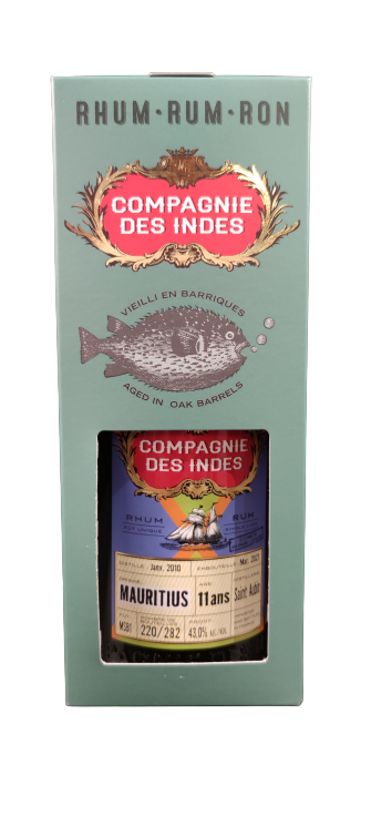 Rhum Compagnie des Indes - Mauritius St Aubin - 11 ans - 43% - 70cl