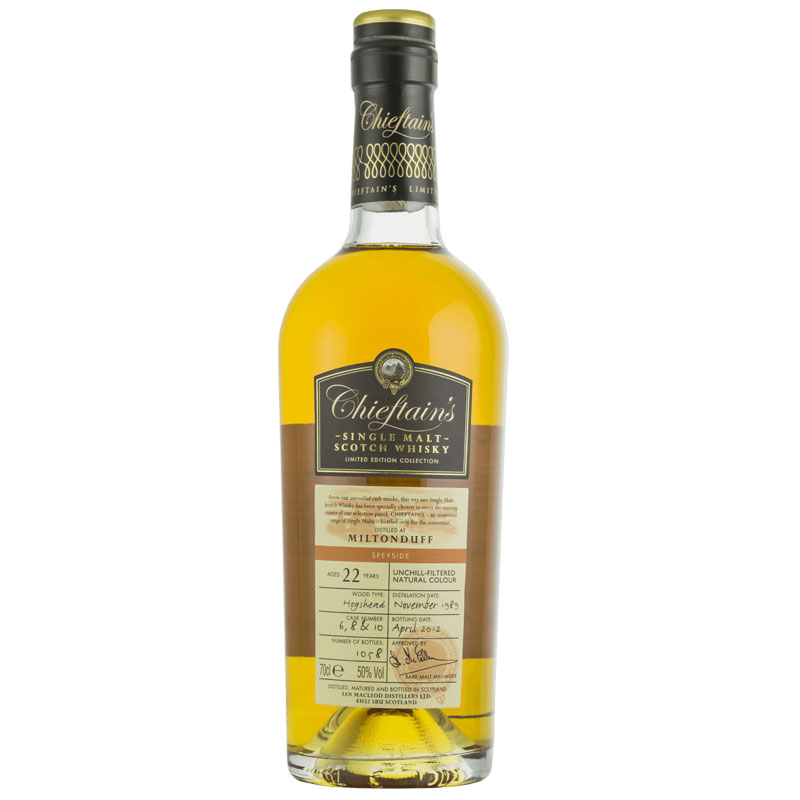 Chieftain’s - Whisky Miltonduff - 22 ans - 1989 - 70cl