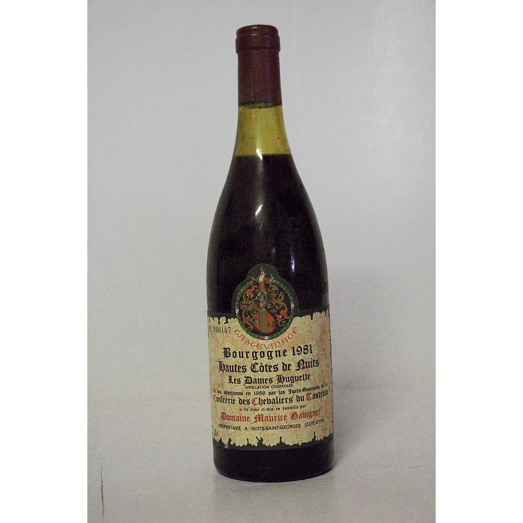 Domaine Maurice Gavignet - Hautes Côtes de Nuits "Les dames Huguettes"- 1981 - 75cl