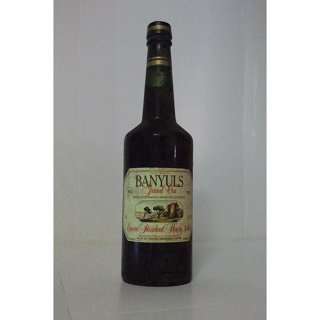 Cellier des Templiers - Banyuls Grand Cru - Cuvée Président Henry Vidal - 1952 - 75 cl