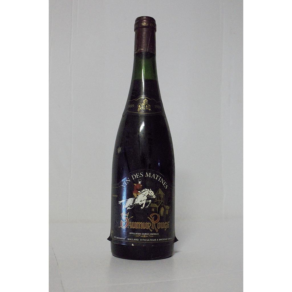 Dne Etchegaray-Mallard - &quot;Vin des Matines&quot; - Saumur rouge - 1989 - 75cl