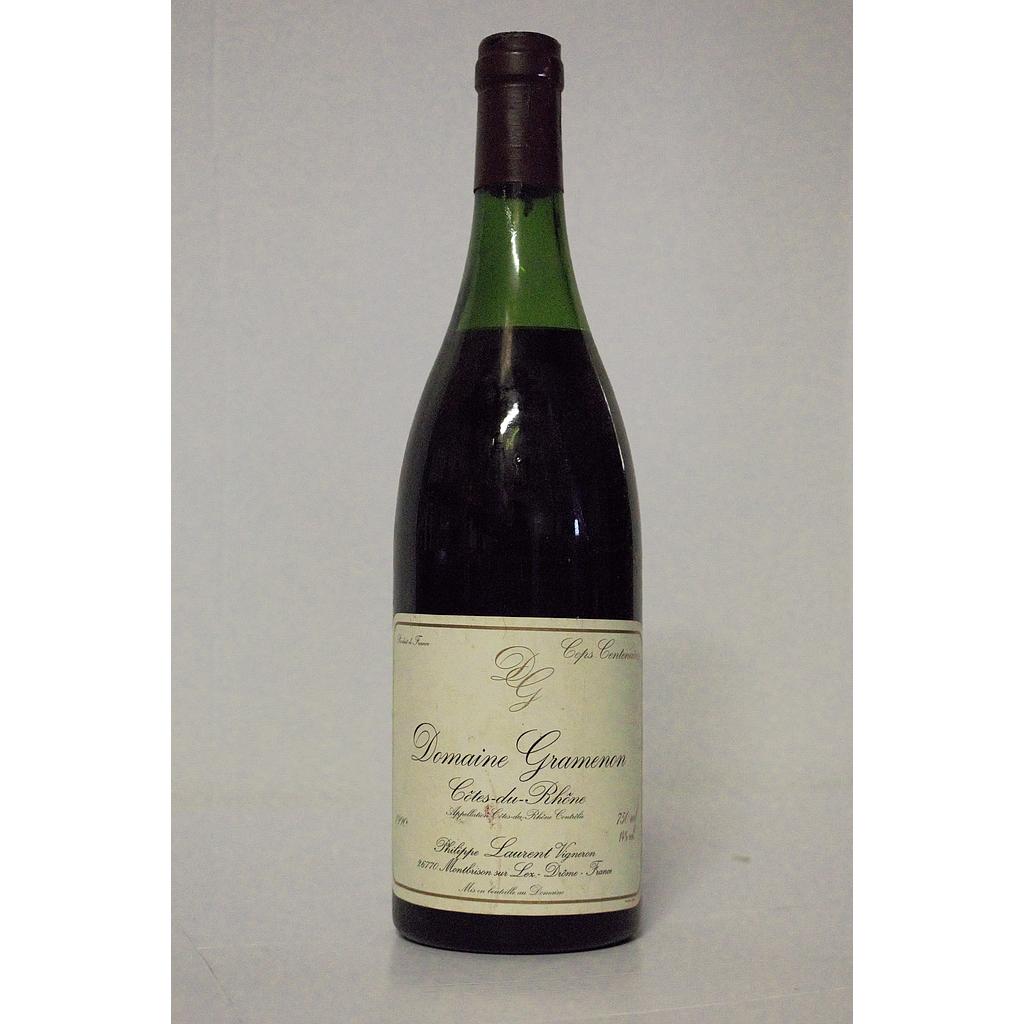 Domaine Gramenon &quot;Ceps centenaires&quot; - Côtes du Rhône rouge - 1990 - 75cl
