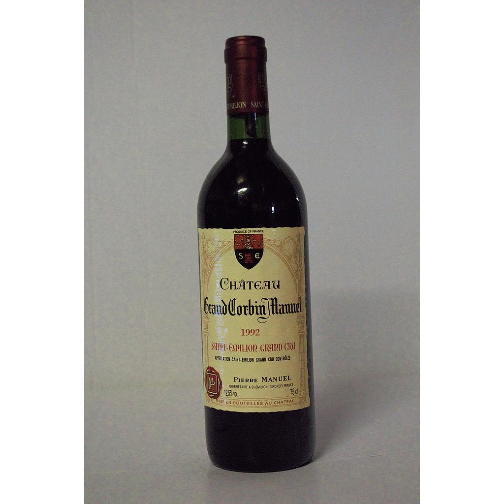 Chateau Grand Corbin Manuel - Saint Emilion GC -1992 - 75cl