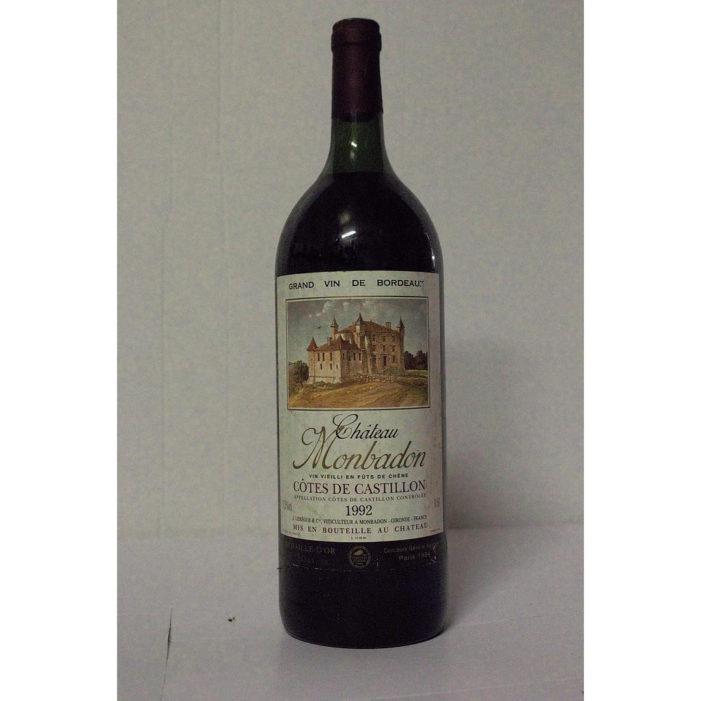 Château Monbadon - Côtes de Castillon - 1992 - 150cl