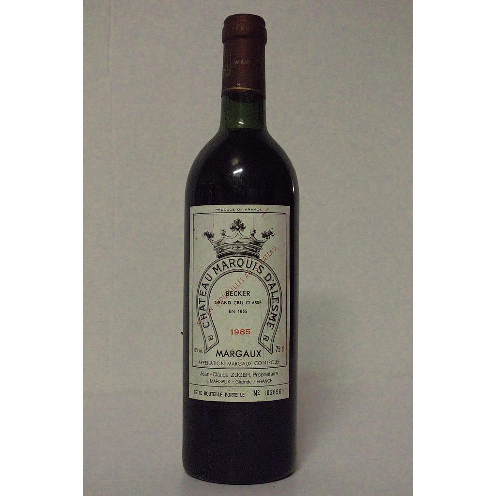 Château Marquis d'Alesme Becker - Margaux - 3ème GCC -  1985 - 75cl