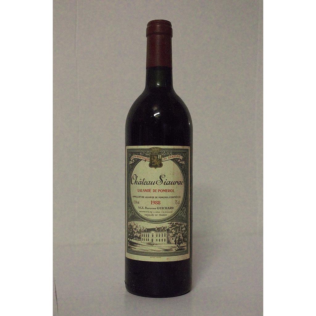 Chateau Siaurac - Lalande De Pomerol - 1988 - 75cl