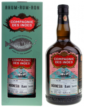 Rhum Compagnie Des Indes - Indonésie Secret - 8 ans - 2013 - 70cl