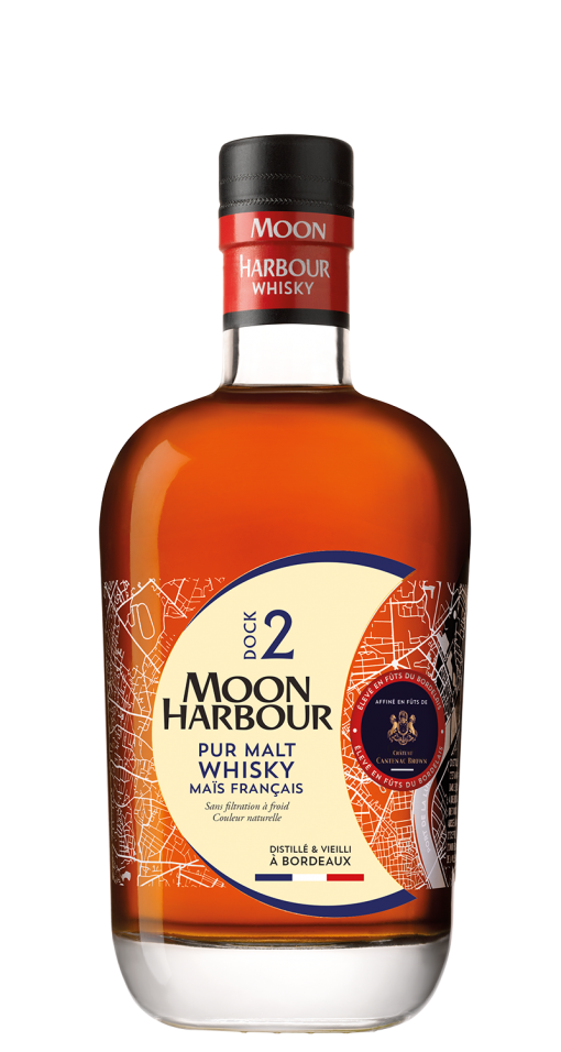 Whisky Moon Harbour DOCK 2 – Pur Malt 100% maïs malté Finish Château Cantenac Brown - 70cl - 45,8%