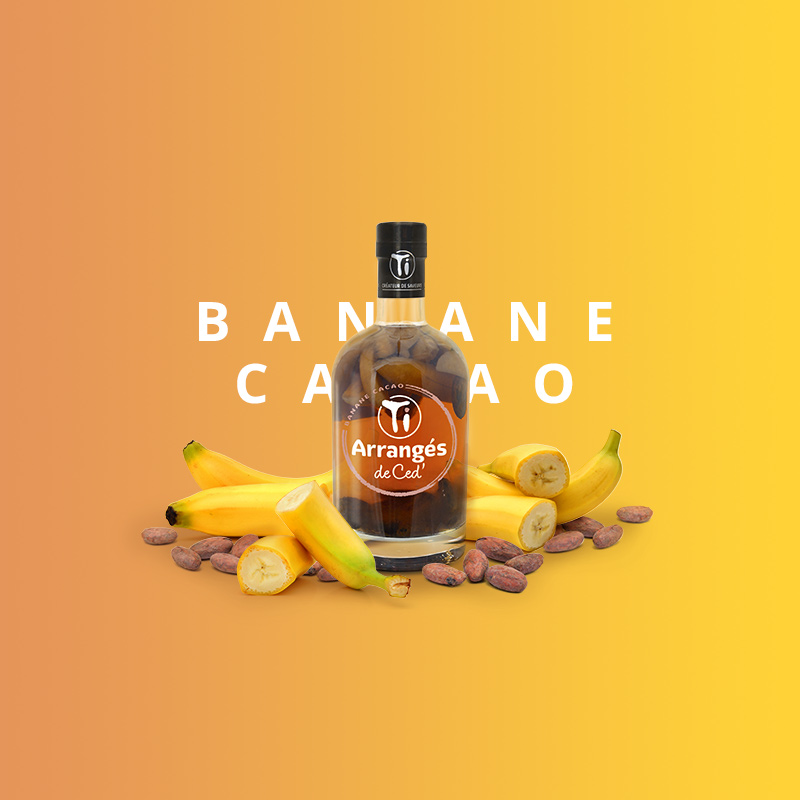 Les MINI Arrangés de Ced' - Rhum Arrangé Banane-Cacao - 35cl