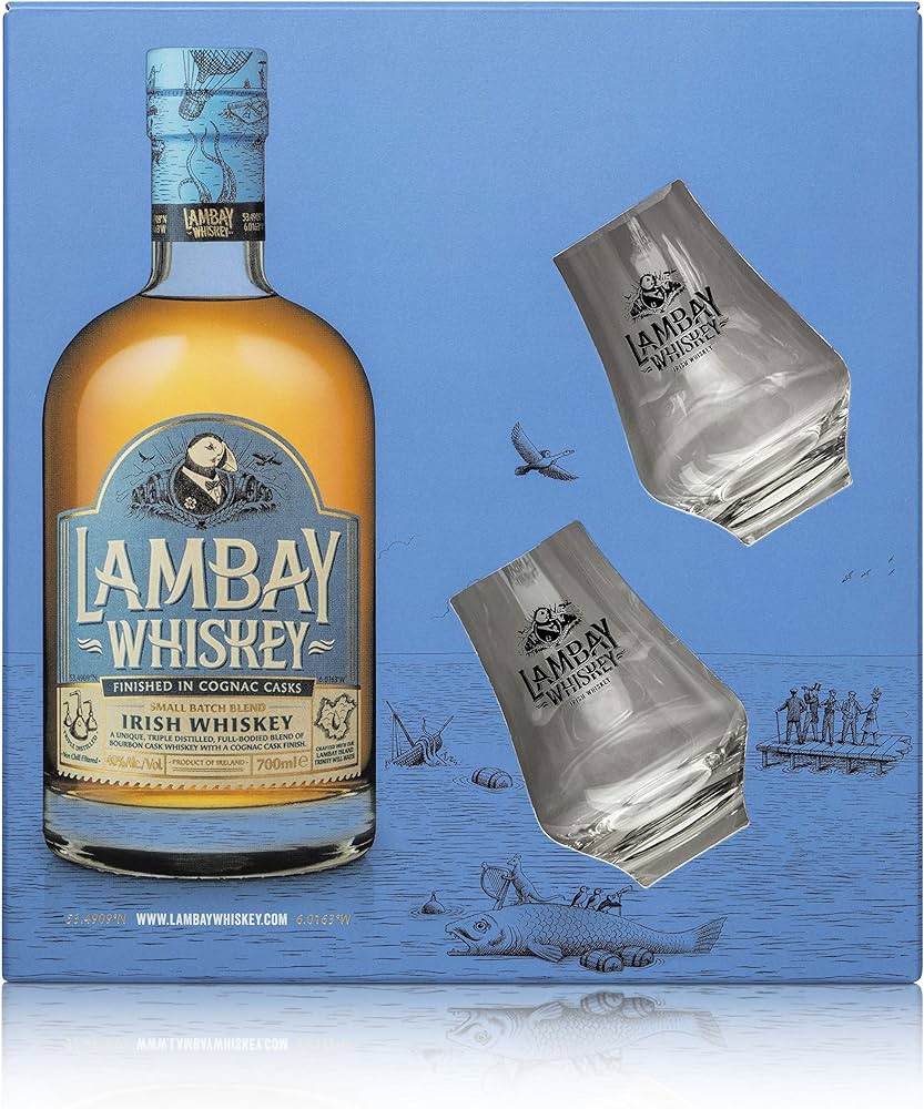 Whiskey Lambay - Coffret - Small Batch Blend - 43% - 70cl